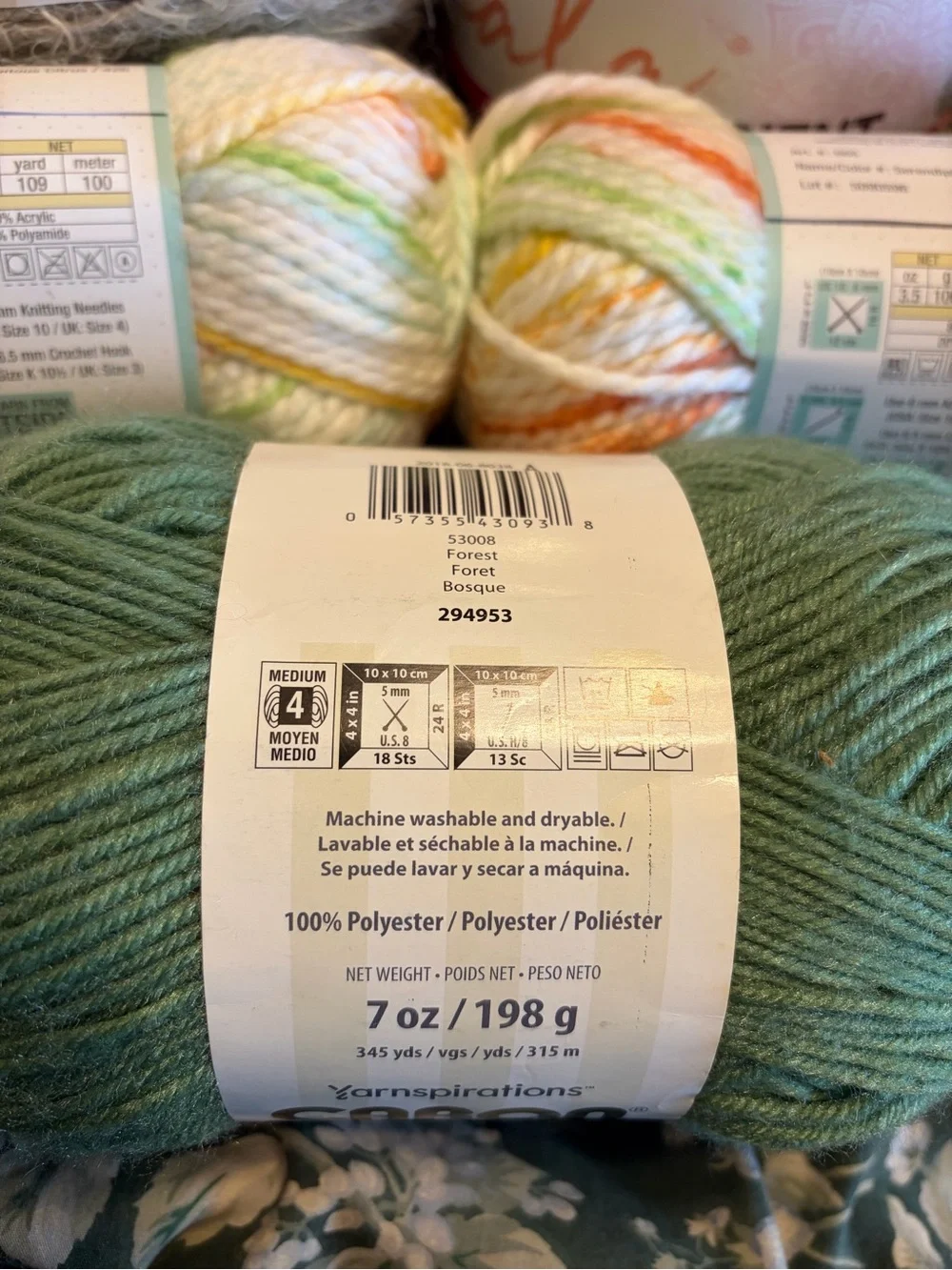 Caron Kindness & Baby Bee Yarn Bundle - Green, Pink, Teal, Multicolor